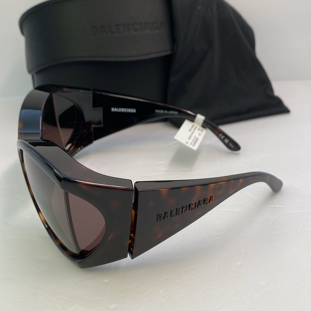 New Authentic BALENCIAGA BB0154s 002 72MM Butterfly Sunglasses - Picture 8 of 12